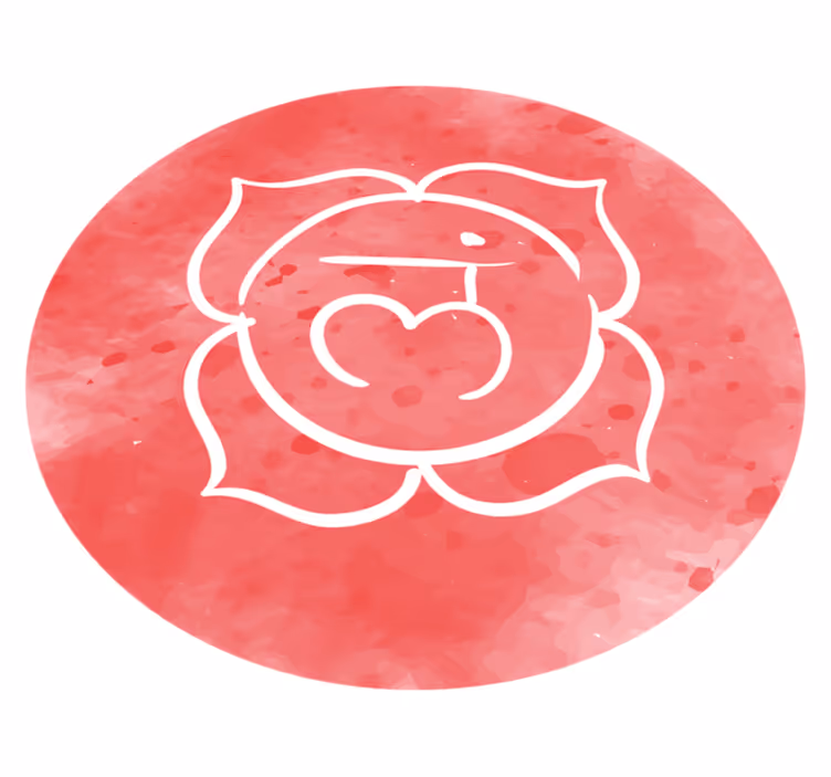 vinylový koberec mandala kruhový dizajn ruže - Tenstickers