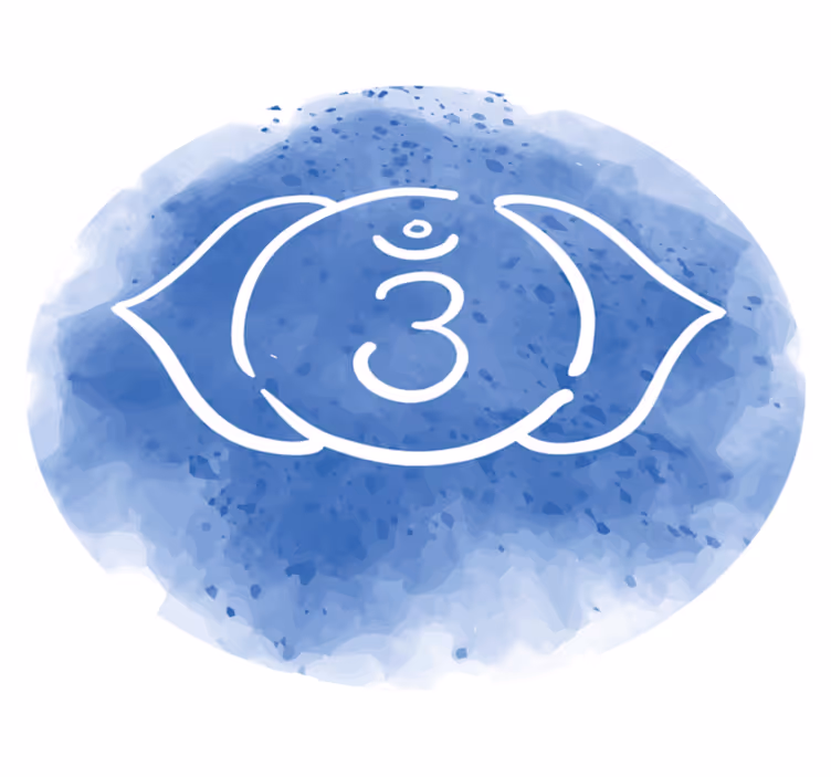 vinylový koberec mandala upokojujúci modrý symbol - Tenstickers