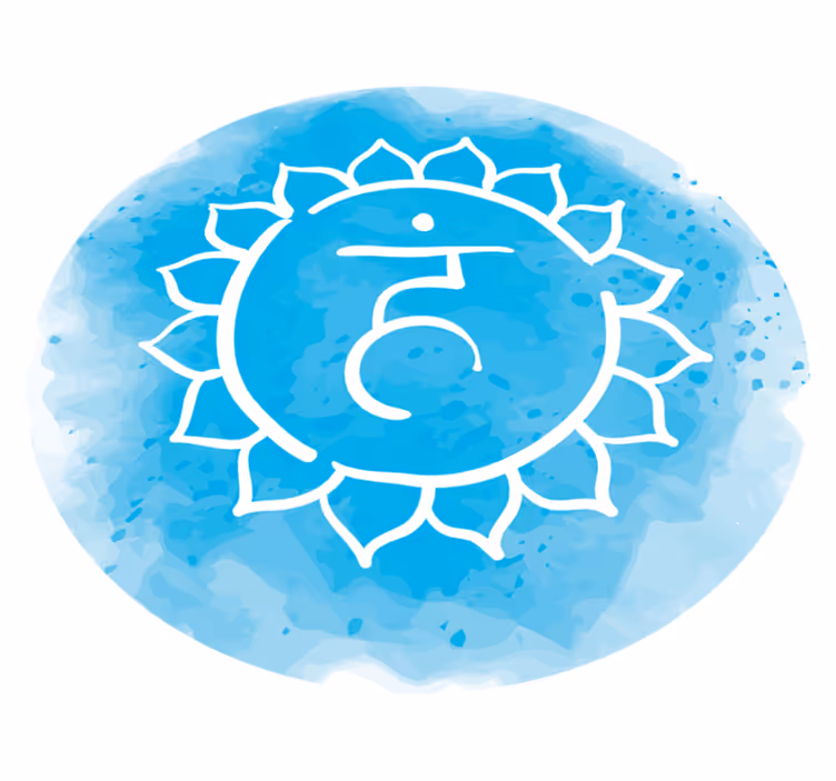 vinylový koberec mandala pokojný modrý symbol - Tenstickers