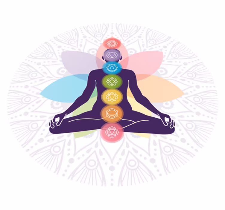 vinylový koberec mandala symbol čakrovej meditácie - Tenstickers