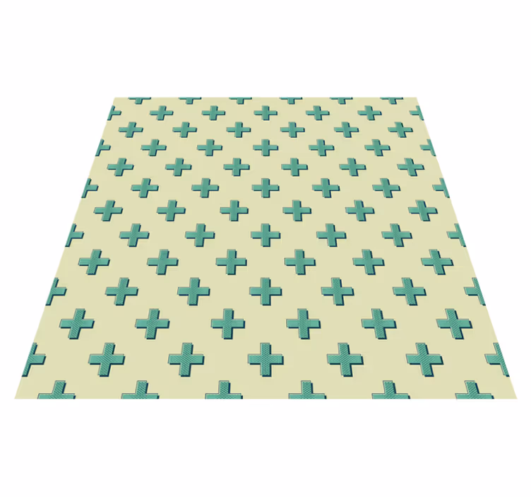 vinylový koberec s geometrickýmy tvarmi mint plus tvary - Tenstickers