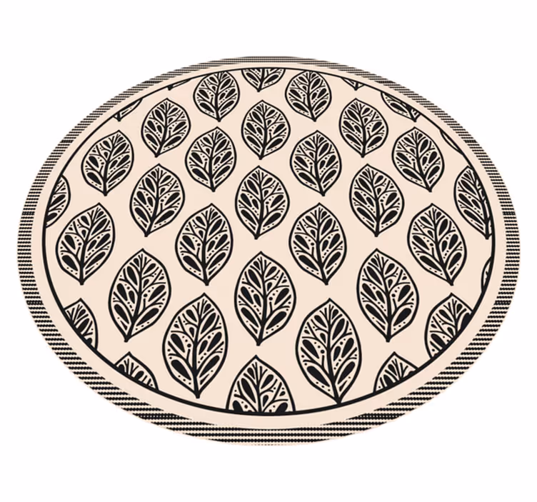 prírodný vinylový koberec listový vzor - Tenstickers