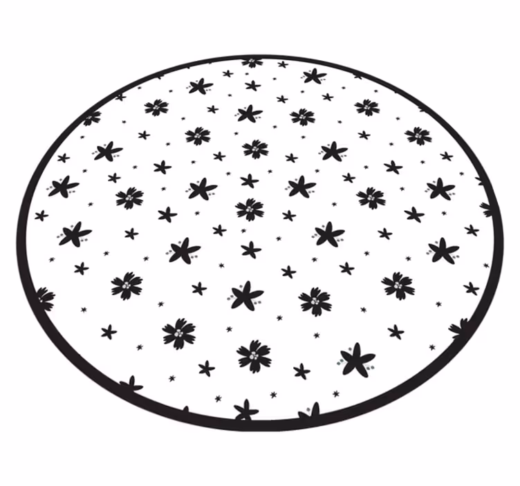 Vinylový koberec s kvetmi hviezdneho vzoru - Tenstickers