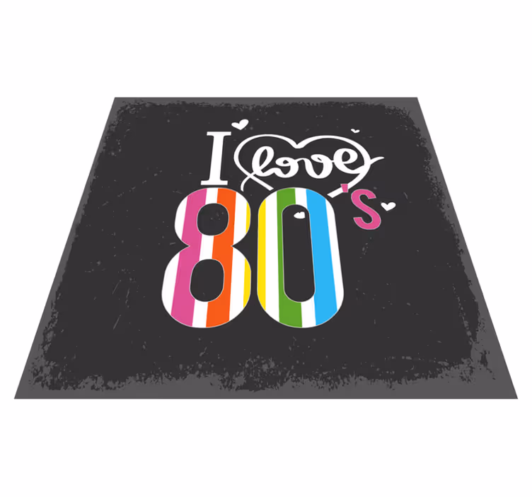 mozaika vinylový koberec retro láska 80-tych rokov - Tenstickers