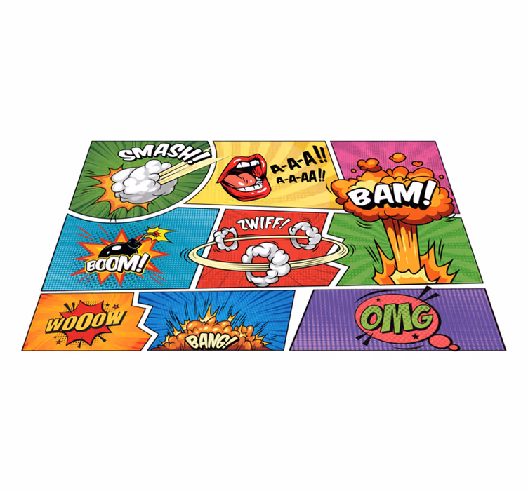 vinylový koberec pre mládež komiksová akcia - Tenstickers