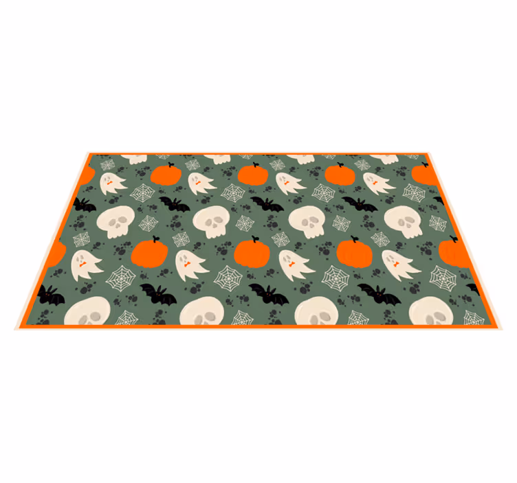 vinylový koberec halloween strašidelný tekvicový vzor - Tenstickers