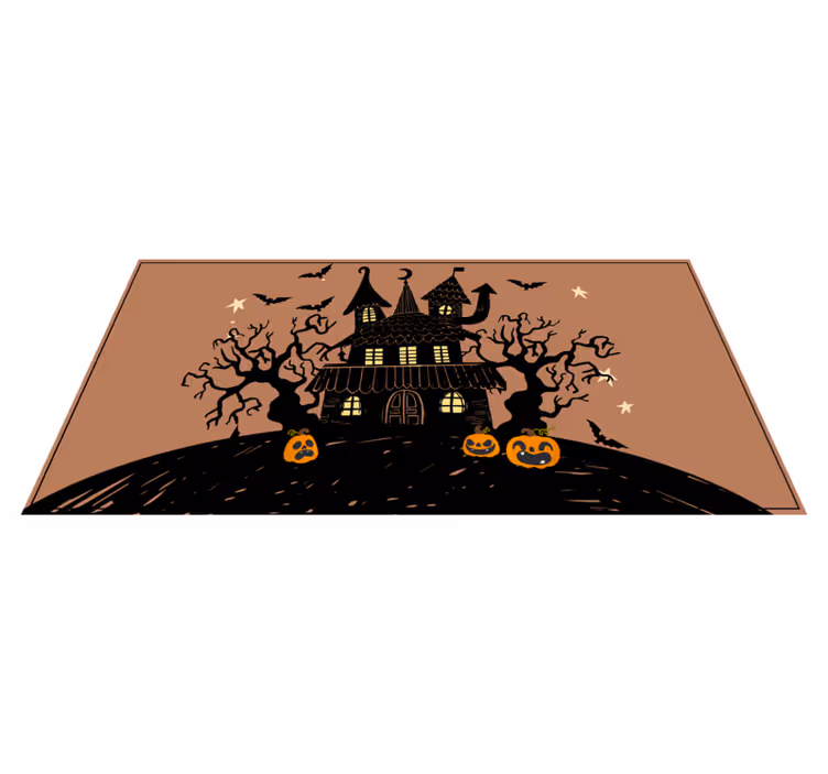 vinylový koberec halloween scéna zo strašidelného domu - Tenstickers