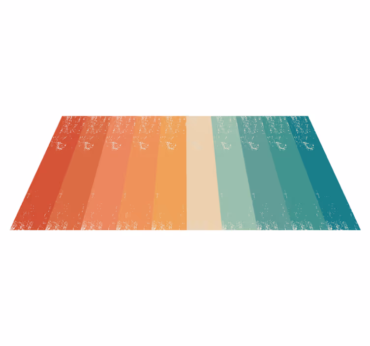 vinylový koberec minimalisticky farebné pruhované vrstvy - Tenstickers