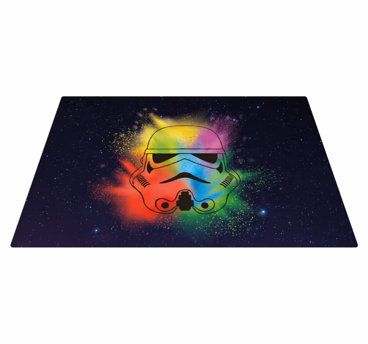 rôzne vinylové koberce pre deti farebná tvár stormtroopera - Tenstickers
