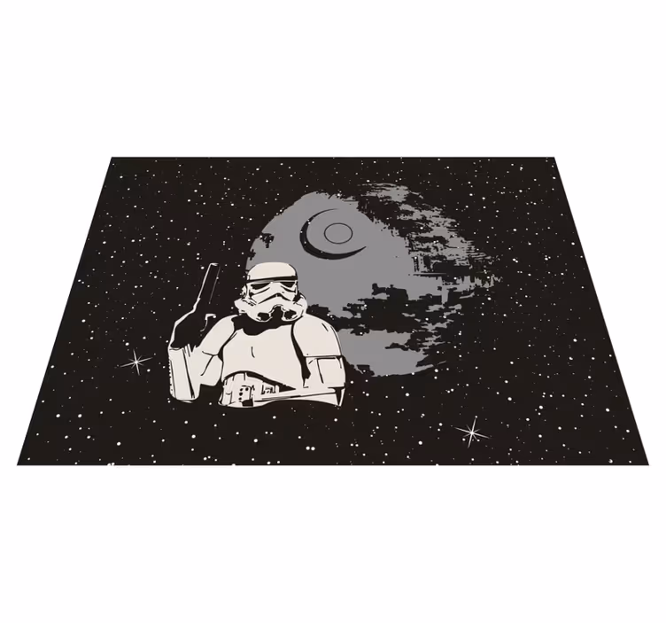 Rôzne vinylové koberce pre deti vesmírna scéna stormtroopera - Tenstickers