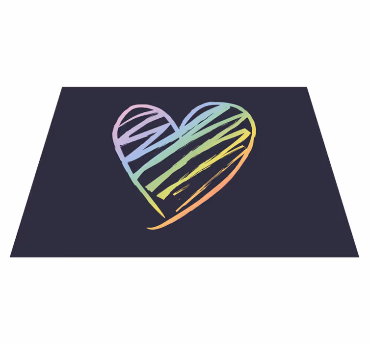 vinylový koberec pre mládež dúhové srdce - Tenstickers