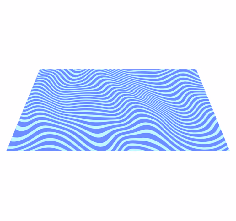 vinylový koberec s geometrickýmy tvarmi tečúce modré vlny - Tenstickers