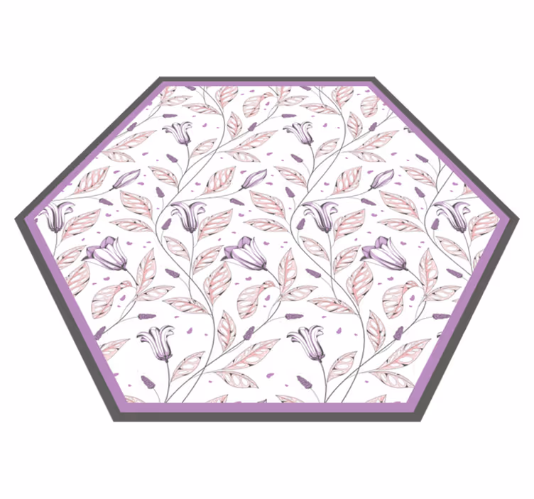Vinylový koberec s kvetmi elegantný botanický prvok - Tenstickers