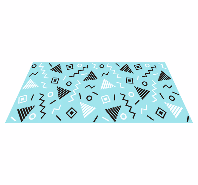 Vinylový koberec s geometrickými tvarmi usporiadanie tvarov - Tenstickers