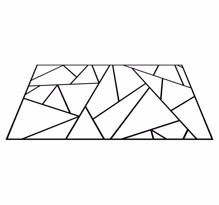 vinylový koberec s geometrickýmy tvarmi ostrý lomený vzor - Tenstickers