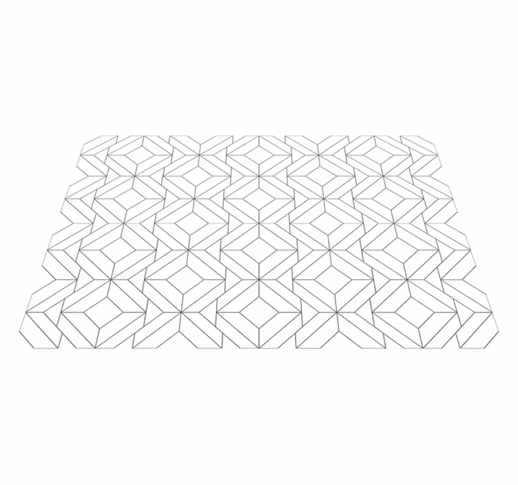 vinylový koberec s geometrickýmy tvarmi biely vzor - Tenstickers