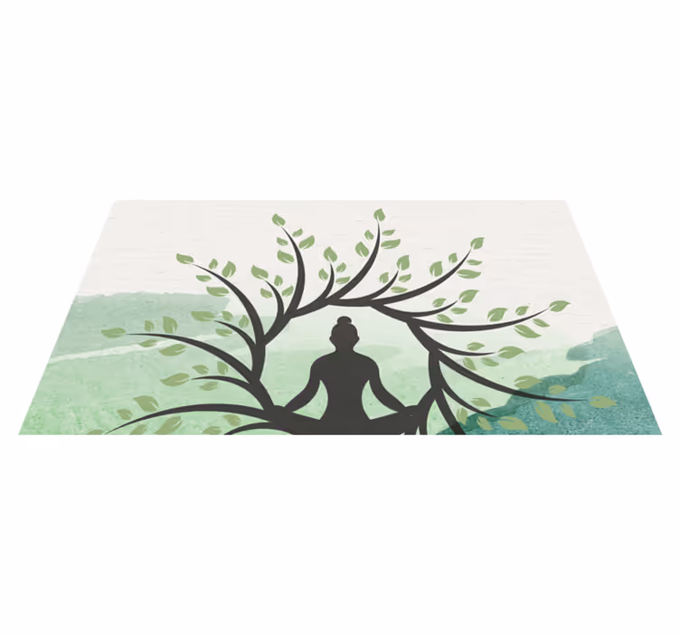 prírodný vinylový koberec návrh meditácie stromu - Tenstickers