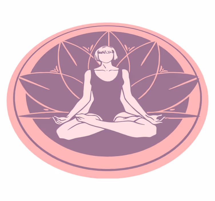 Lotosový kvet meditačné umenie vintage koberec - Tenstickers