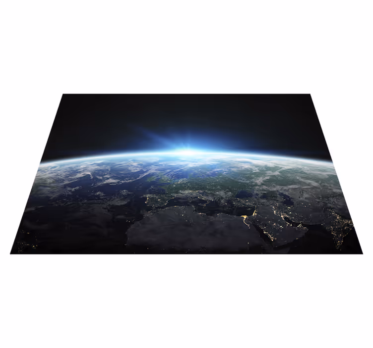 vinylový koberec pre mládež jasný horizont zeme - Tenstickers