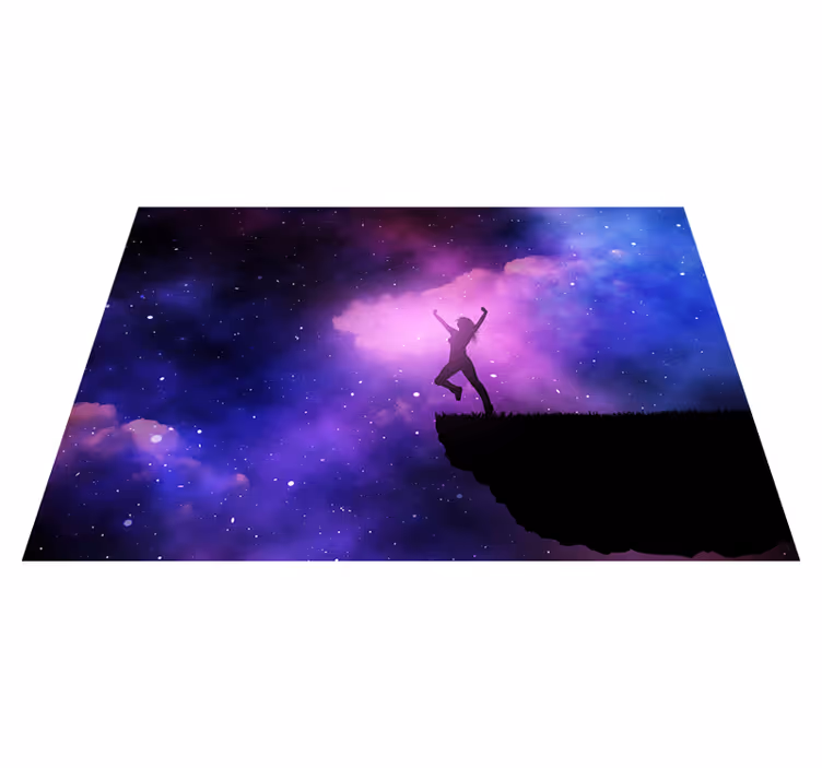 hviezdy vinylový koberec kozmická plavba - Tenstickers