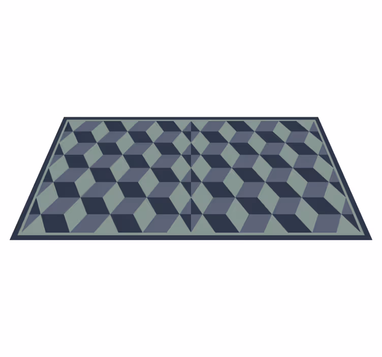 Vinylový koberec s geometrickými tvarmi hravé kocky - Tenstickers