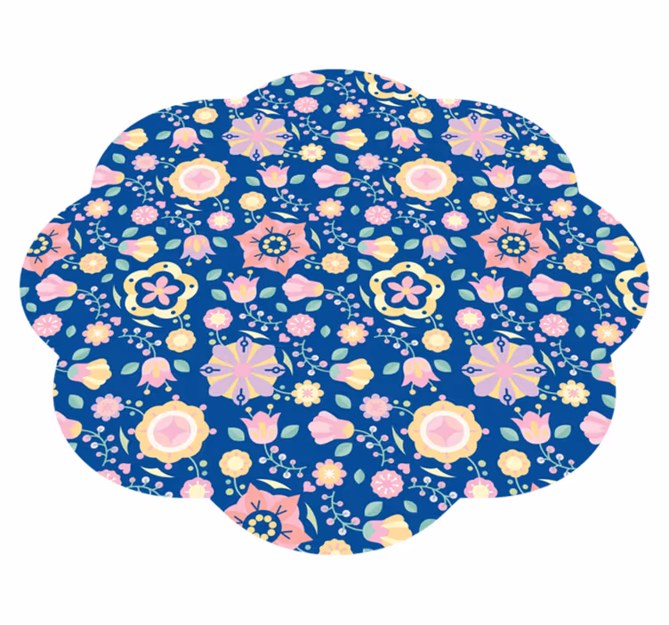 vinylový koberec s kvetmi botanická blaženosť - Tenstickers