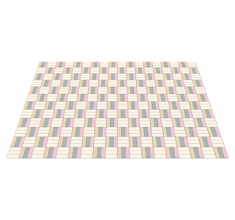 vinylový koberec s geometrickýmy tvarmi tkané farebné bloky - Tenstickers