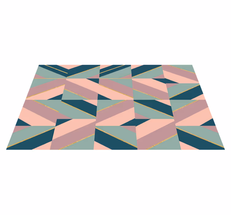 moderný vinylový koberec geometrický pastelový vzor - Tenstickers