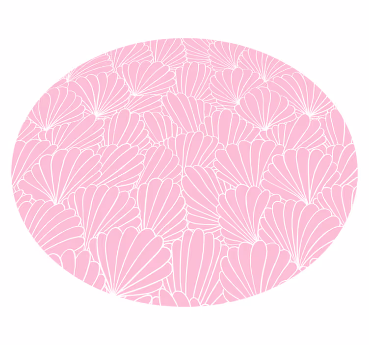 vinylový koberec do kúpelne vzor ružovej mušle - Tenstickers