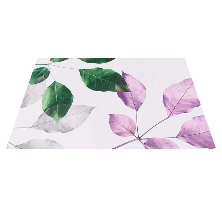 vinylový koberec s kvetmi listové botanické potlače - Tenstickers