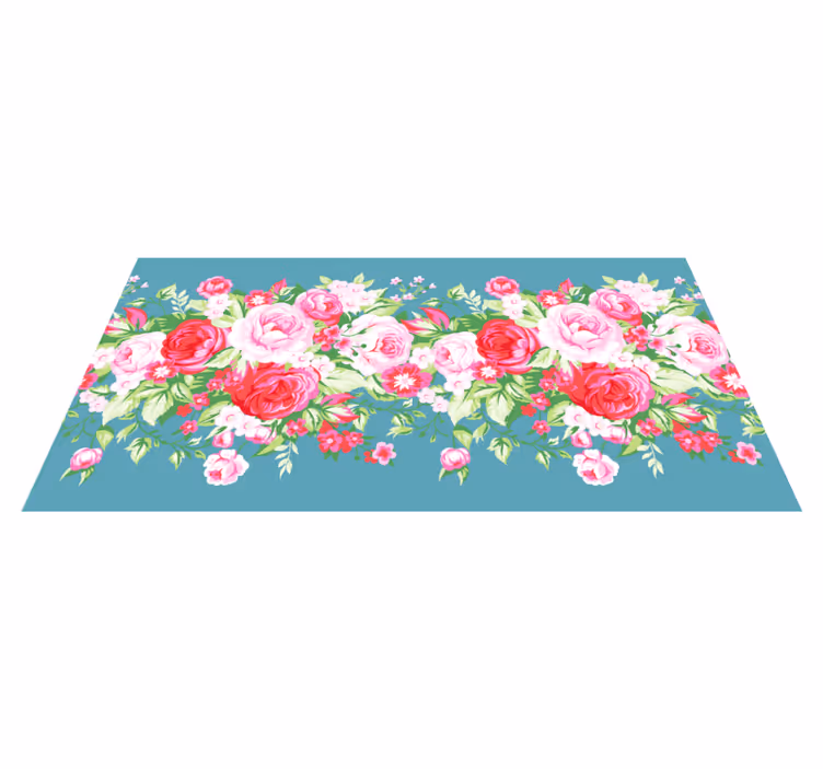 vinylový koberec kvety a rastliny florálny kvetinový vzor - Tenstickers