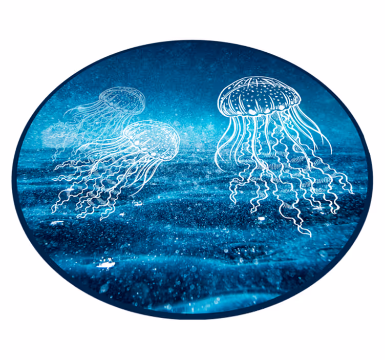 vinylové koberce zvieratá scéna medúz v oceáne - Tenstickers