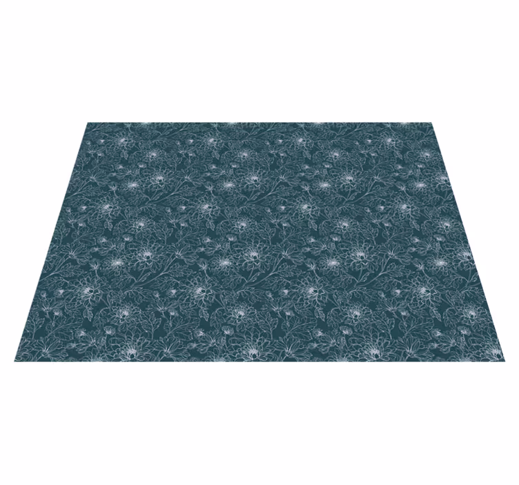 vinylový koberec kvety a rastliny botanický vzor Overlay - Tenstickers