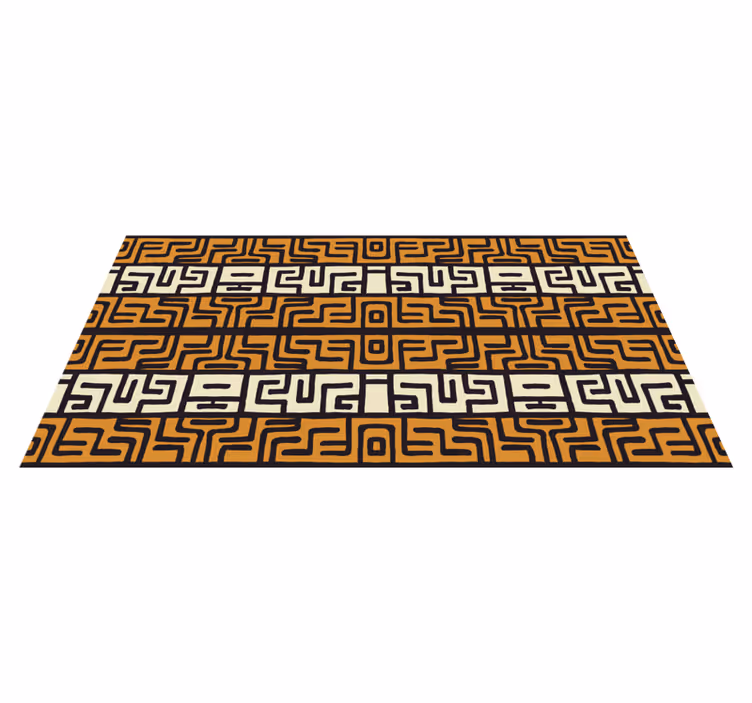 pruhovaný vinylový koberec geometrický labyrintový vzor - Tenstickers