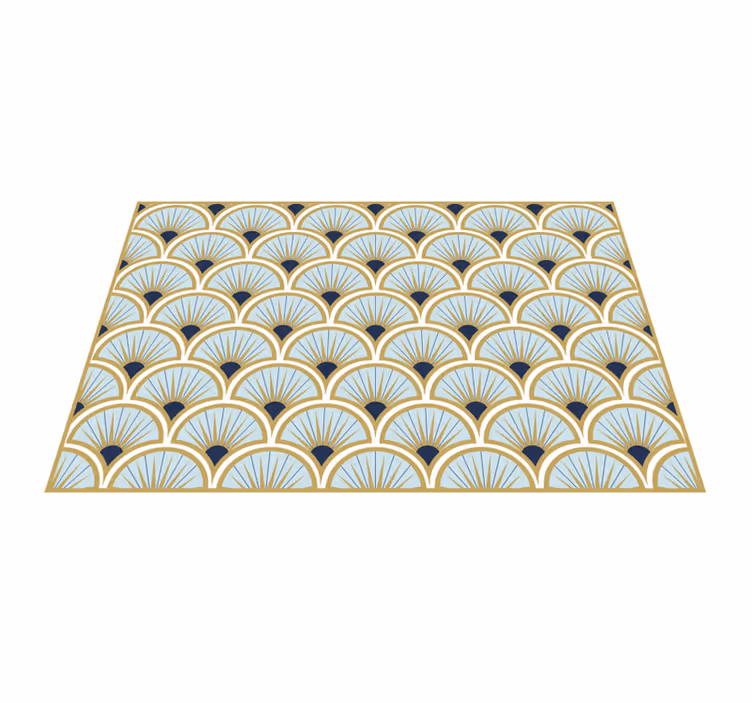vinylový koberec geometrické tvary geometrický vejárový vzor - Tenstickers