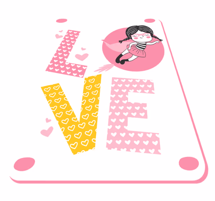 vinylové koberce pre nemluvna balerína láska ilustrácie - Tenstickers
