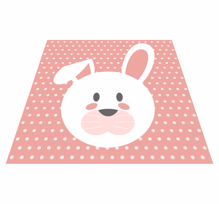 Vinylový koberec pre bábätko s bodkovaným zajačikom - Tenstickers