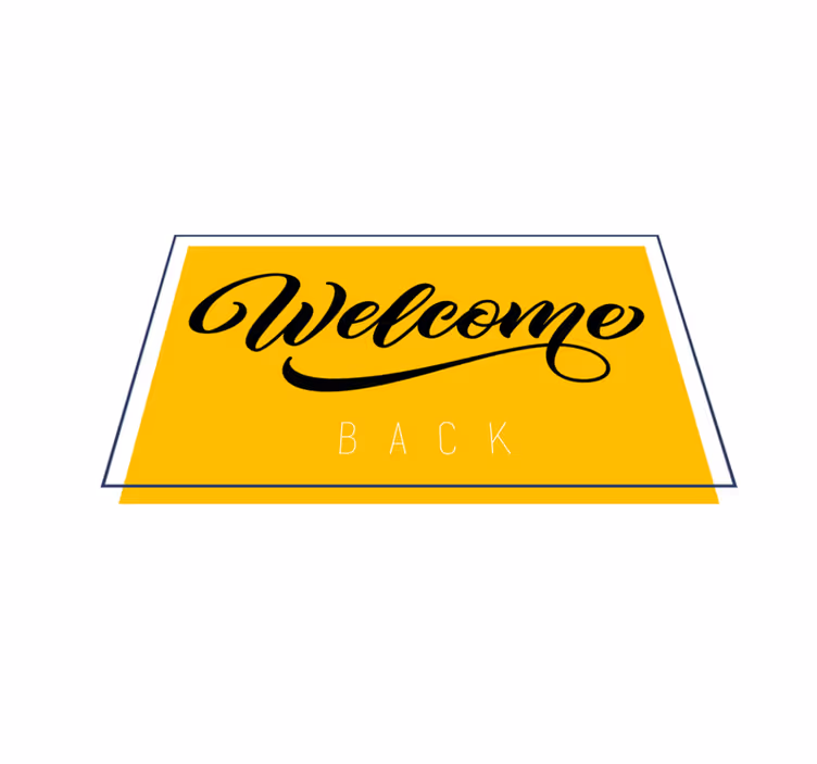 vinylový koberec do predsiene vitajte späť pozdrav - Tenstickers