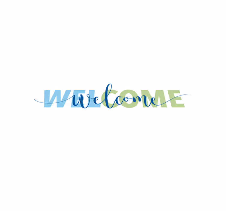 vinylový koberec do predsiene uvítací vstupný text - Tenstickers