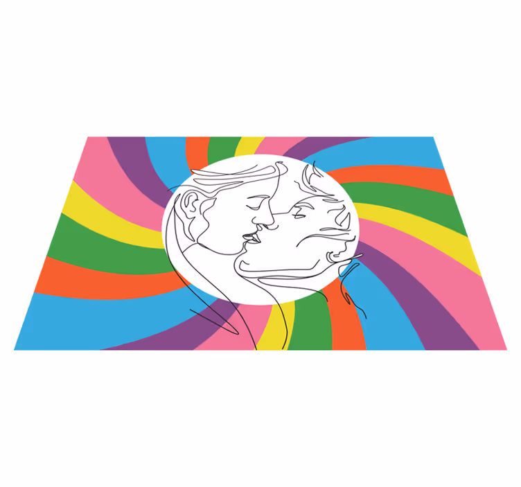 Iný vinylový koberec pre deti farebná silueta bozku - Tenstickers