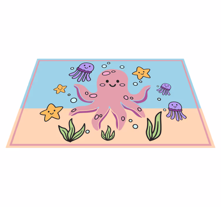 detský vinylový koberec ilustrácie priateľov oceánu - Tenstickers