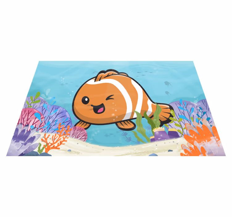 detský vinylový koberec animované vodné dobrodružstvo - Tenstickers