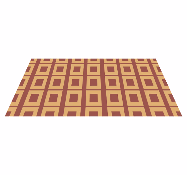 vinylový koberec s geometrickýmy tvarmi geometrické štvorce - Tenstickers