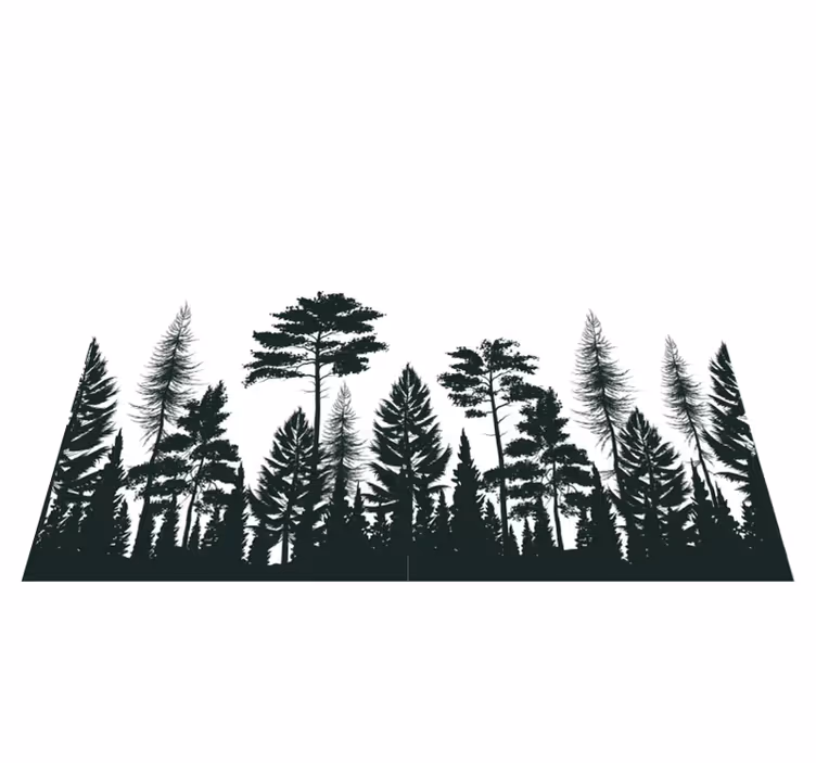 prírodný vinylový koberec siluetový les - Tenstickers