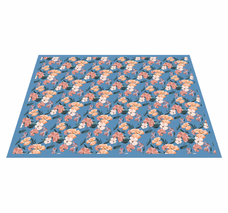 vinylový koberec s kvetmi kvetinový kvet vzor - Tenstickers