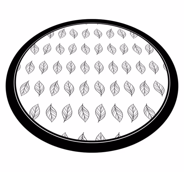 Koberec s minimalistickými pruhmi v tvare listu - Tenstickers