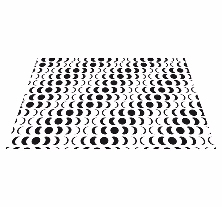 vinylový koberec geometrické tvary monochromatické polkruhy - Tenstickers