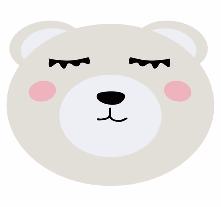 detský vinylový koberec dizajn tváre medveďa - Tenstickers