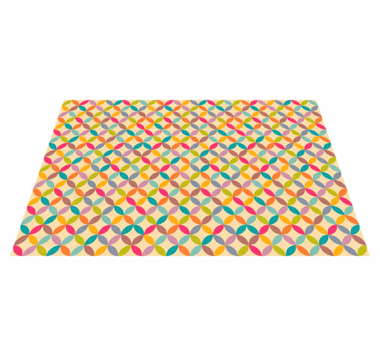 vinylový koberec s geometrickýmy tvarmi farebné geometrické - Tenstickers