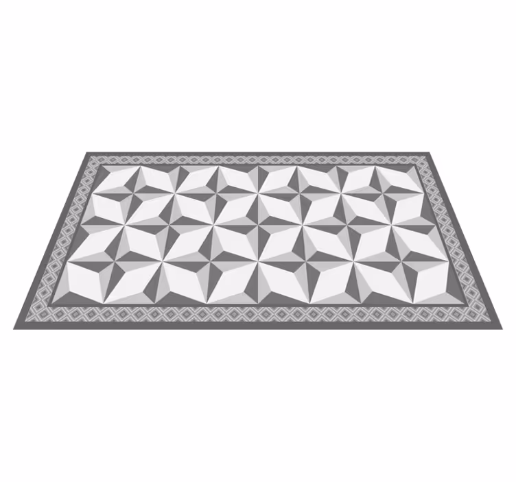 vinylový koberec s geometrickýmy tvarmi geometrická ilúzia - Tenstickers